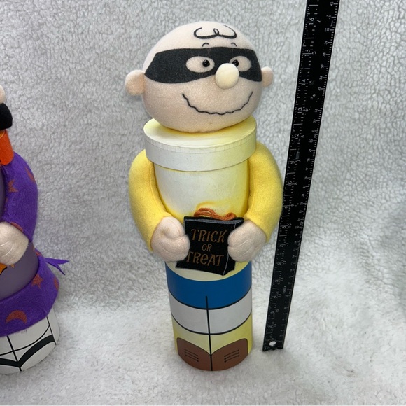 Peanuts Gift Tubes 2011 Halloween Decor 4 set 14-17" Snoopy Lucy Charlie Woodsto - Picture 8 of 12